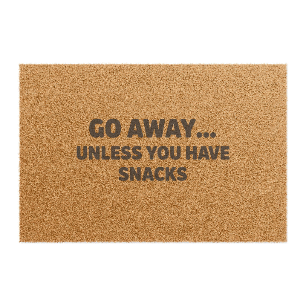 Funny Doormat - 'Go Away… Unless You Have Snacks' Welcome Mat