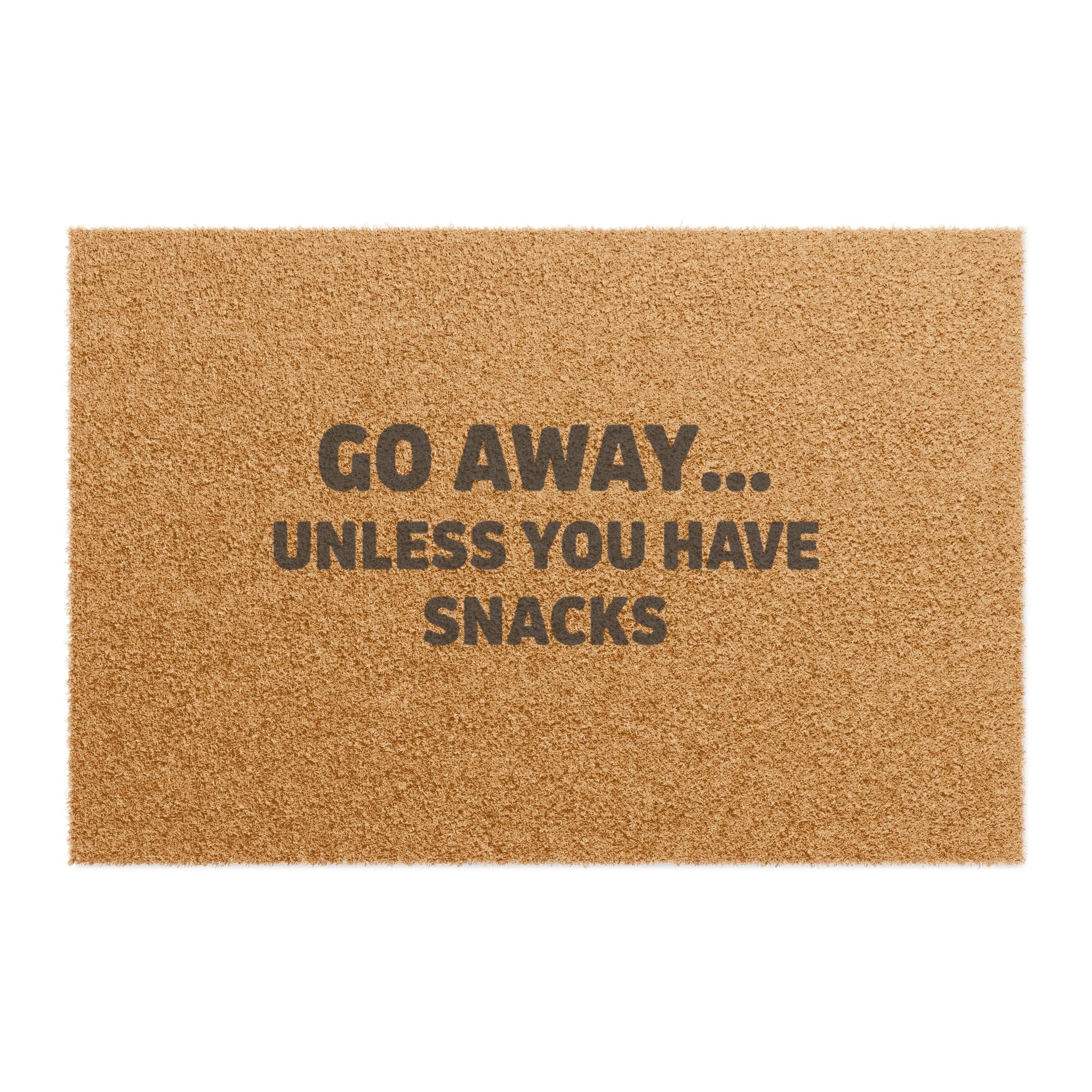 Funny Doormat - 'Go Away… Unless You Have Snacks' Welcome Mat