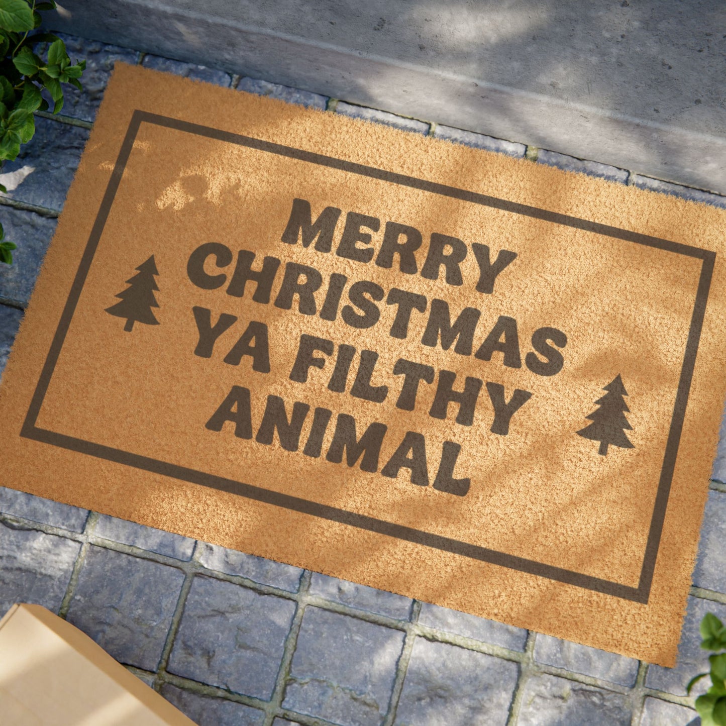 Merry Christmas Ya Filthy Animal Doormat — Funny Holiday Entryway Mat