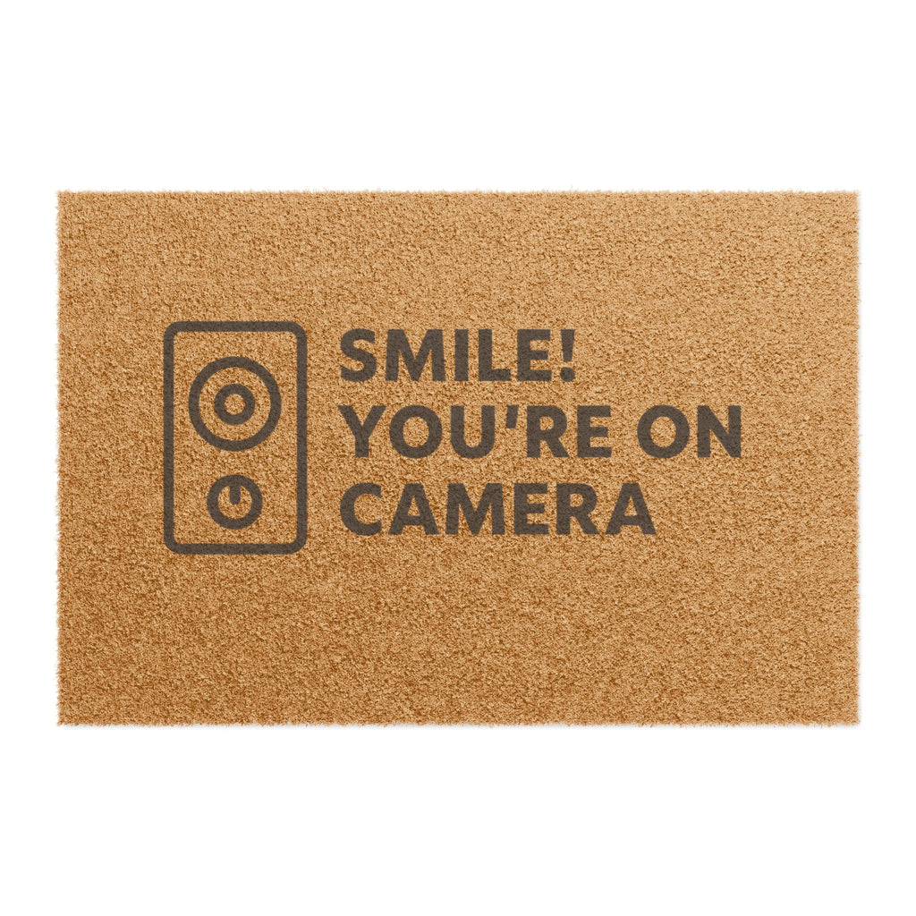 Doormat - Smile You're On Camera Security Welcome Mat