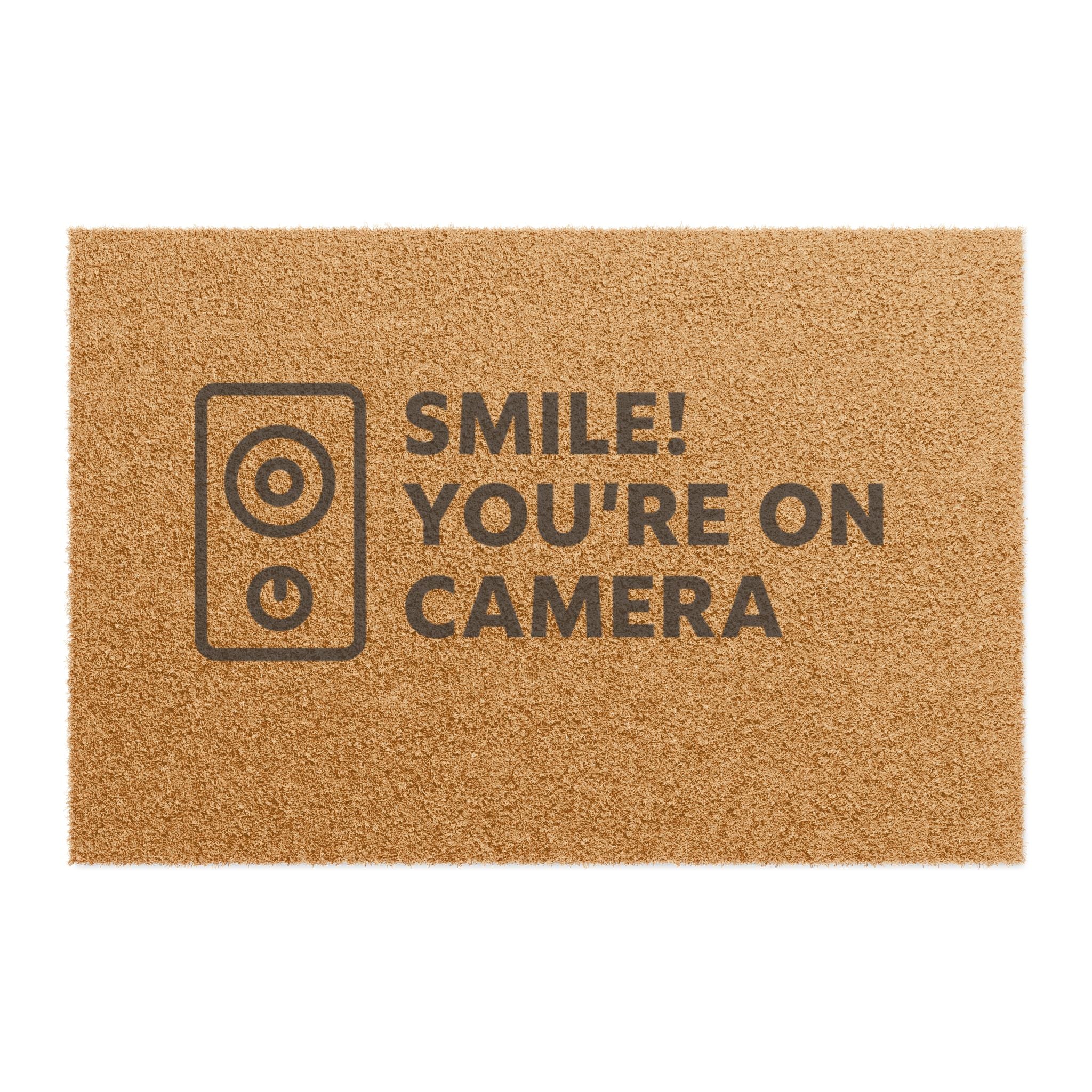 Doormat - Smile You're On Camera Security Welcome Mat