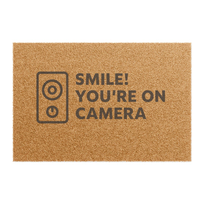 Doormat - Smile You're On Camera Security Welcome Mat