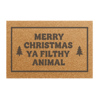 Merry Christmas Ya Filthy Animal Doormat — Funny Holiday Entryway Mat