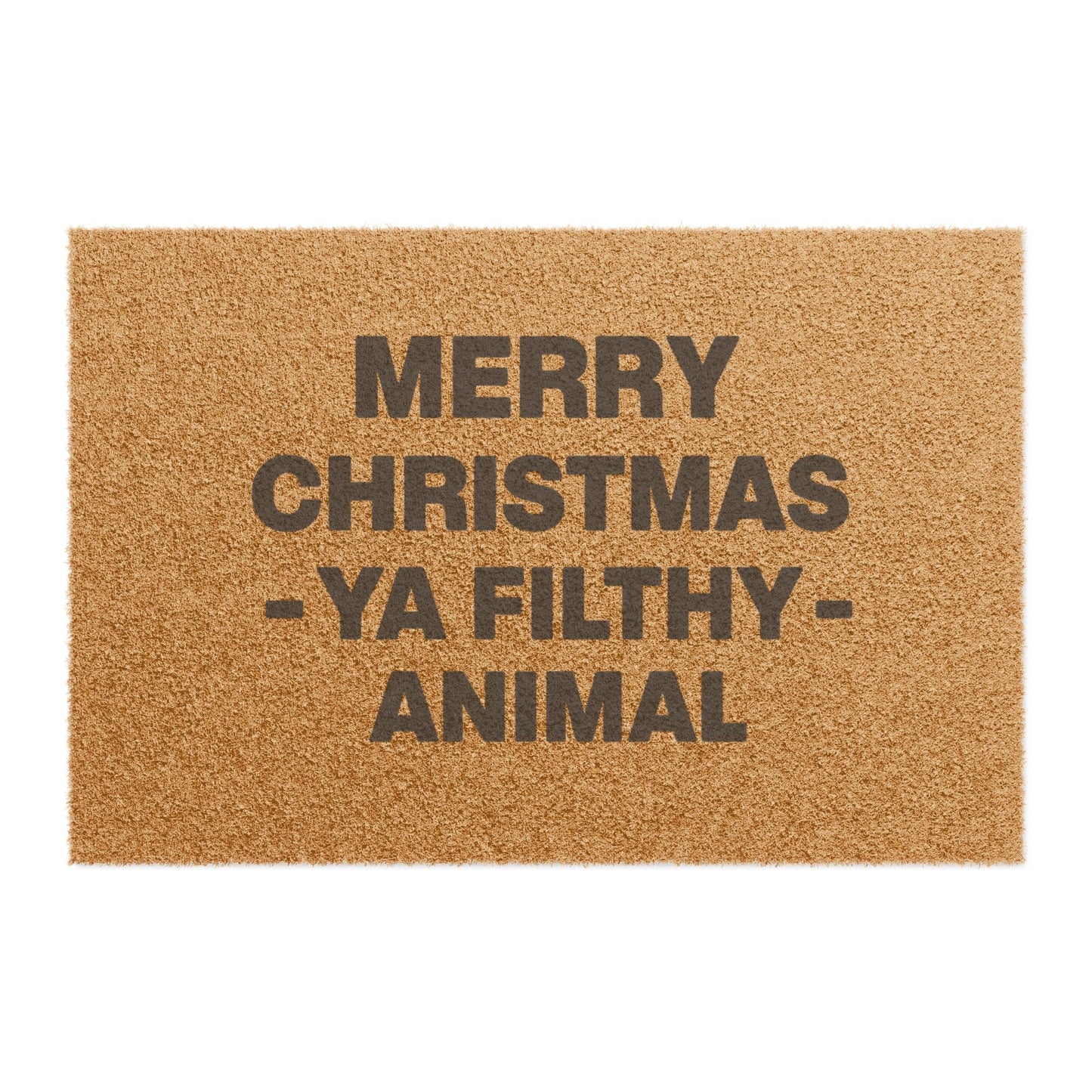 Doormat — "Merry Christmas Ya Filthy Animal" Funny Holiday Welcome Mat