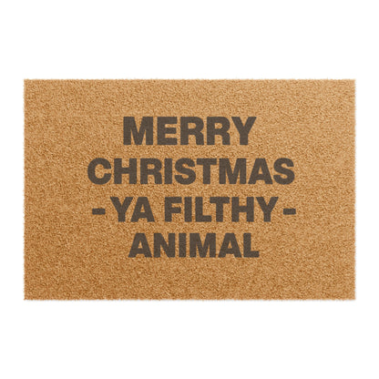 Doormat — "Merry Christmas Ya Filthy Animal" Funny Holiday Welcome Mat