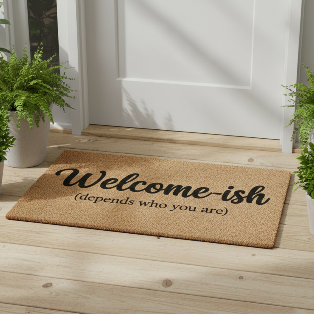 Funny Doormat - &quot;Welcome-ish (depends who you are)&quot;