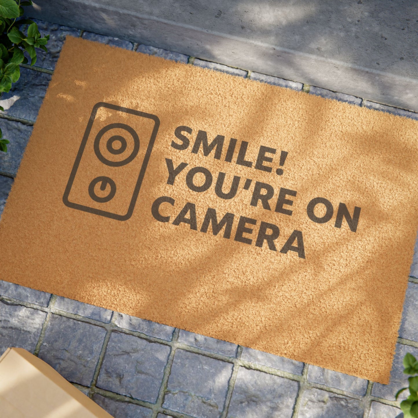 Doormat - Smile You're On Camera Security Welcome Mat